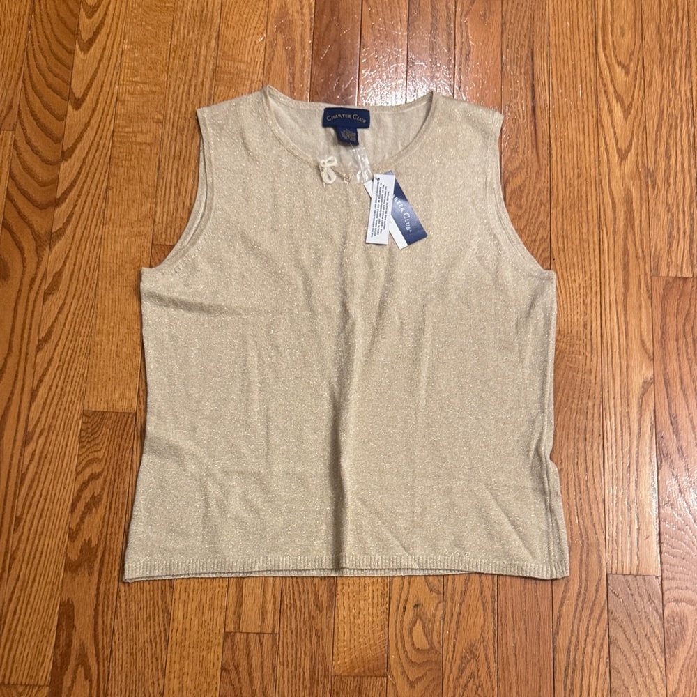 Charter Club Women's Gold Tank Top
